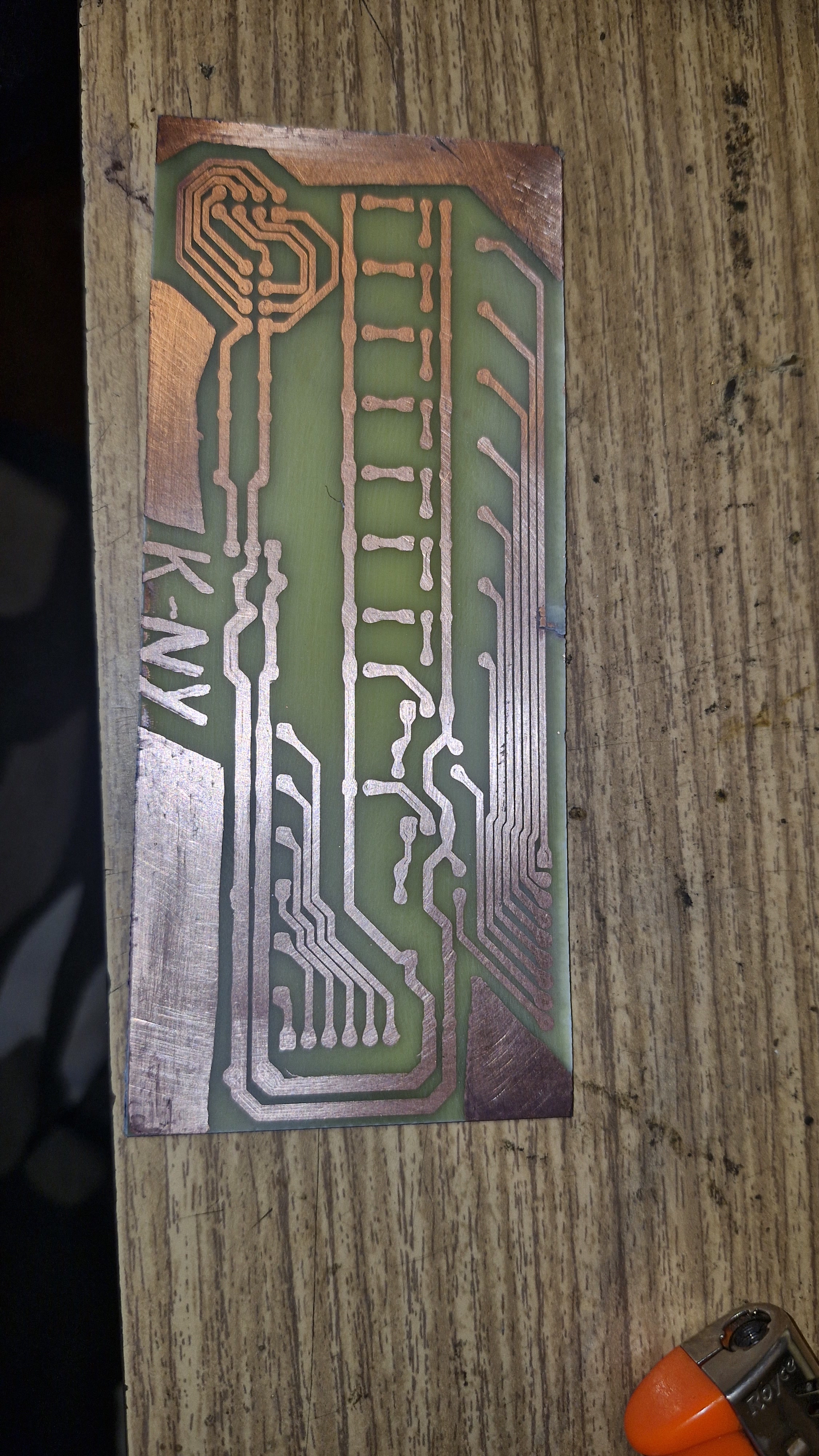 RX PCB po vyleptání